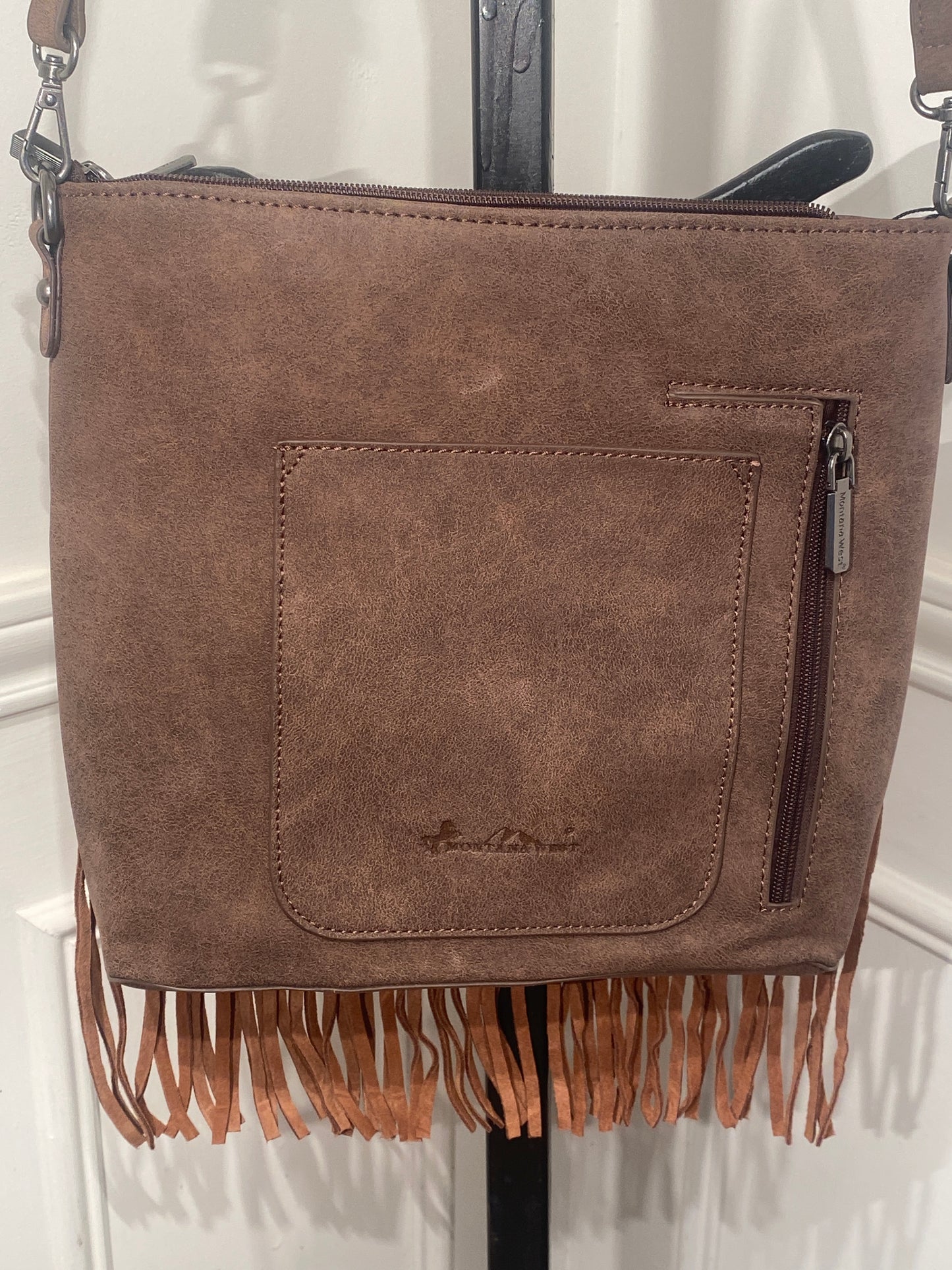 Montana West Aztec Fringe Concealed Carry Crossbody Purse