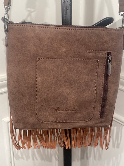 Montana West Aztec Fringe Concealed Carry Crossbody Purse