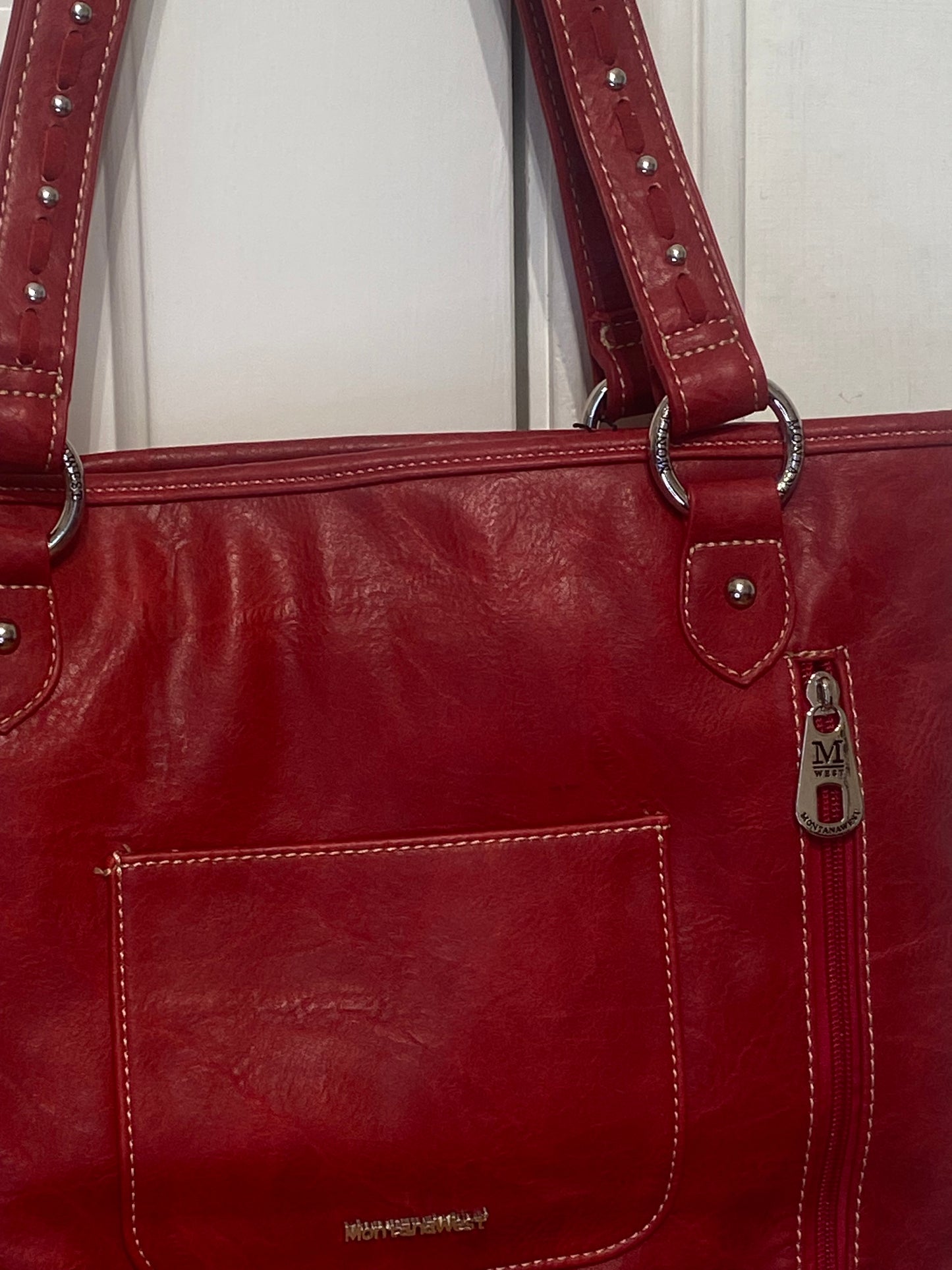 MONTANA WEST CONCEALED CARRY TOTE BAG COLLECTION - AZTEC RED