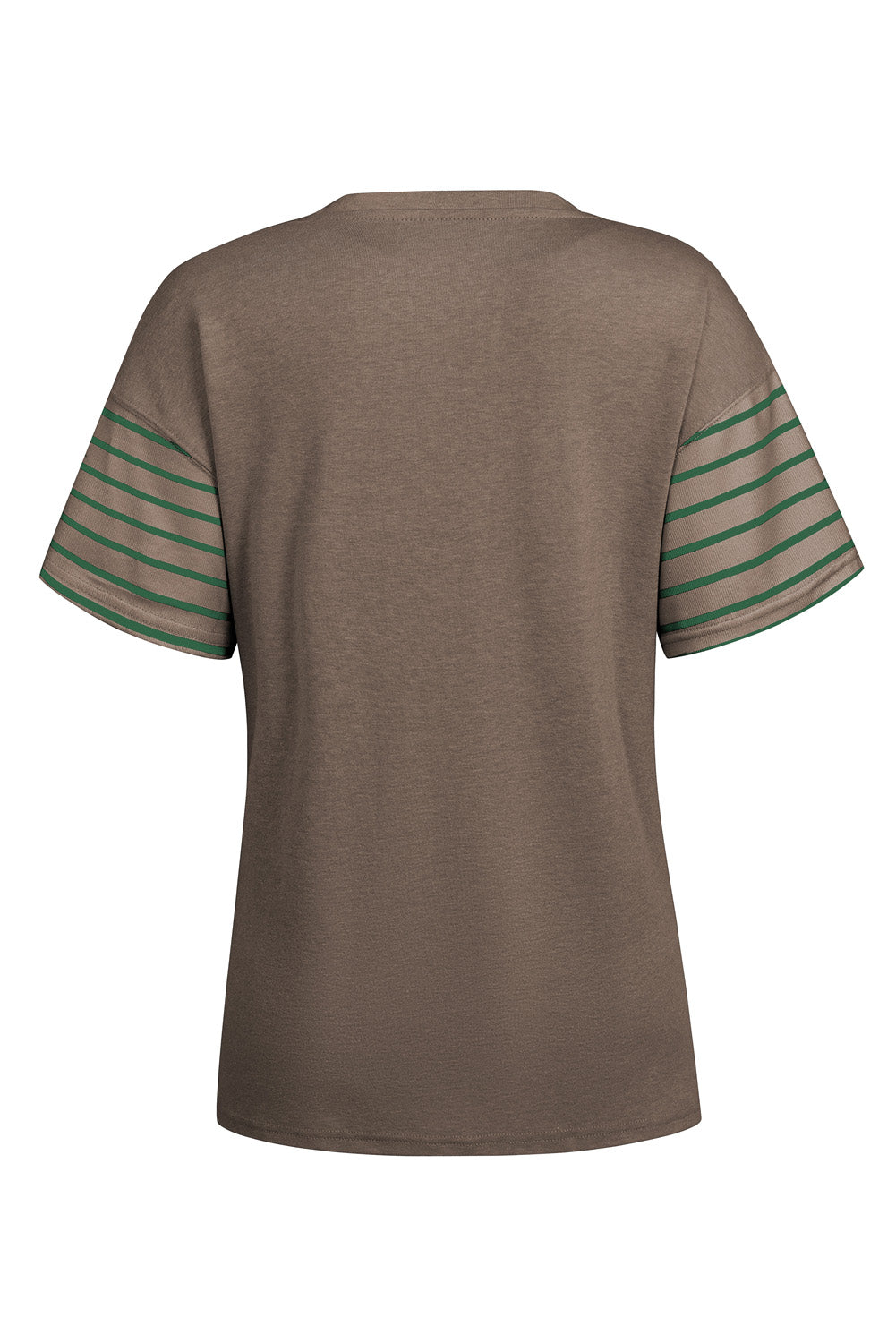 Striped Round Neck Short Sleeve T-Shirt