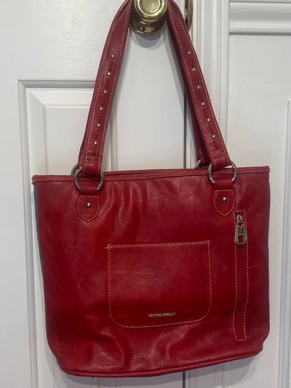 MONTANA WEST CONCEALED CARRY TOTE BAG COLLECTION - AZTEC RED